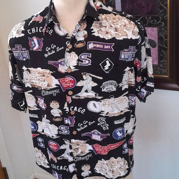 Reyn Spooner White Sox Vintage button up Shirt - Picture 8 of 12